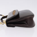 Christian Dior Hand Bag Calf Skin 2way Brown Gold Tone Auth 192824A-5