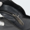 LOEWE Hand Bag Leather Gray Silver Auth 192826A-10