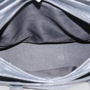 LOEWE Hand Bag Leather Gray Silver Auth 192826A-11