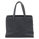 LOEWE Hand Bag Leather Gray Silver Auth 192826A-2