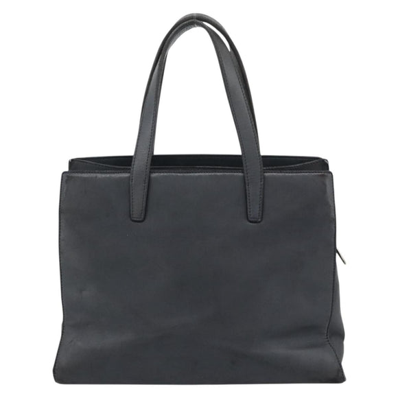 LOEWE Hand Bag Leather Gray Silver Auth 192826A