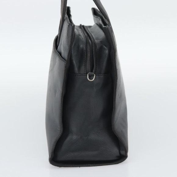 LOEWE Hand Bag Leather Gray Silver Auth 192826A