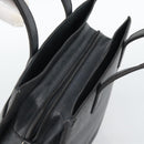 LOEWE Hand Bag Leather Gray Silver Auth 192826A-6