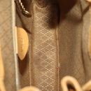 GUCCI Bamboo Backpack Leather Beige Gold Tone Auth 192827A-21