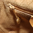 GUCCI Bamboo Backpack Leather Beige Gold Tone Auth 192827A-24