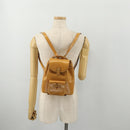 GUCCI Bamboo Backpack Leather Beige Gold Tone Auth 192827A-28