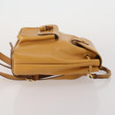 GUCCI Bamboo Backpack Leather Beige Gold Tone Auth 192827A-4