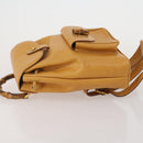 GUCCI Bamboo Backpack Leather Beige Gold Tone Auth 192827A-5