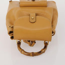 GUCCI Bamboo Backpack Leather Beige Gold Tone Auth 192827A-6