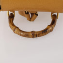 GUCCI Bamboo Backpack Leather Beige Gold Tone Auth 192827A-7