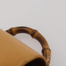 GUCCI Bamboo Backpack Leather Beige Gold Tone Auth 192827A-8