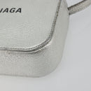 BALENCIAGA Everyday Shoulder Bag Leather Silver 552372 Auth 192828A-15