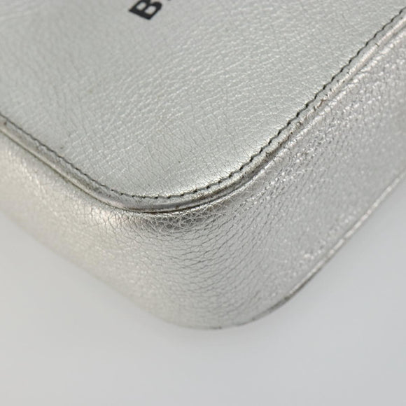 BALENCIAGA Everyday Shoulder Bag Leather Silver 552372 Auth 192828A