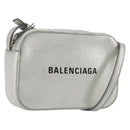 BALENCIAGA Everyday Shoulder Bag Leather Silver 552372 Auth 192828A-1