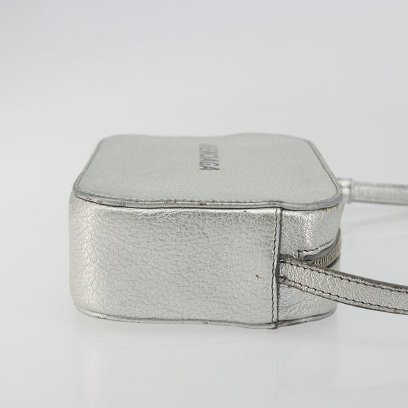 BALENCIAGA Everyday Shoulder Bag Leather Silver 552372 Auth 192828A