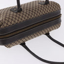 CELINE Macadam Canvas Boston Bag Beige Gold Tone Auth 192830A-6