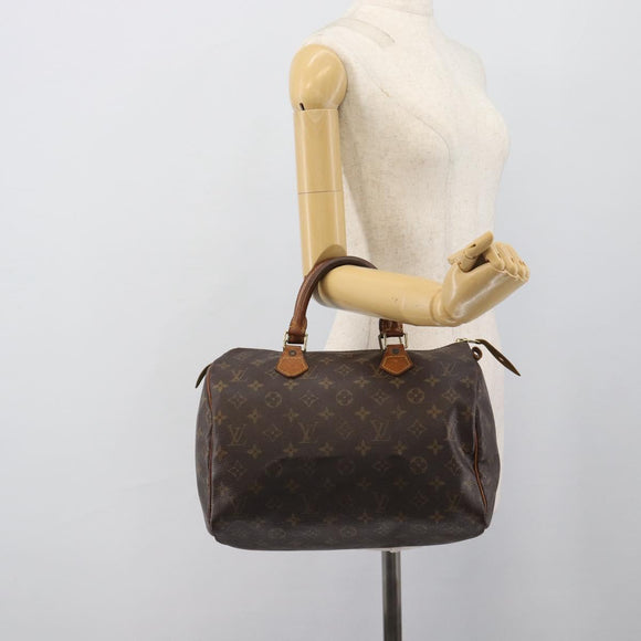 LOUIS VUITTON Monogram Speedy 30 Hand Bag M41526 LV Auth 192832