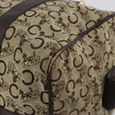 CELINE C Sulky Boston Bag Canvas Beige Gold Tone Auth 192838-15