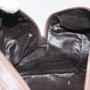 CELINE C Sulky Boston Bag Canvas Beige Gold Tone Auth 192838-18