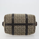 CELINE C Sulky Boston Bag Canvas Beige Gold Tone Auth 192838-5