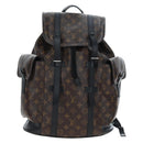 LOUIS VUITTON Monogram Macassar Christopher MM Backpack M43735 LV Auth 192839V-13