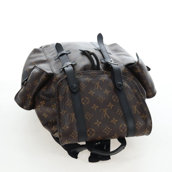 LOUIS VUITTON Monogram Macassar Christopher MM Backpack M43735 LV Auth 192839V