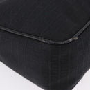 FENDI Zucchino Canvas Shoulder Bag Black Silver 8BR169 Auth 192840-14