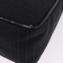 FENDI Zucchino Canvas Shoulder Bag Black Silver 8BR169 Auth 192840-9
