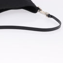 FENDI Zucchino Canvas Shoulder Bag Black Silver 8BR169 Auth 192840-7