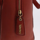 CHANEL Tote Bag Leather Orange Gold Tone CC Auth 192841-15
