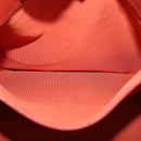 CHANEL Tote Bag Leather Orange Gold Tone CC Auth 192841-23