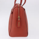 CHANEL Tote Bag Leather Orange Gold Tone CC Auth 192841-5