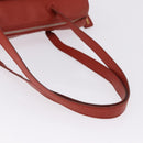 CHANEL Tote Bag Leather Orange Gold Tone CC Auth 192841-7