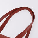 CHANEL Tote Bag Leather Orange Gold Tone CC Auth 192841-8