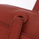 CHANEL Tote Bag Leather Orange Gold Tone CC Auth 192841-9