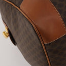 CELINE Macadam Boston Bag PVC Leather Brown Gold Tone Auth 192843A-14
