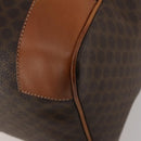 CELINE Macadam Boston Bag PVC Leather Brown Gold Tone Auth 192843A-15