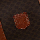 CELINE Macadam Boston Bag PVC Leather Brown Gold Tone Auth 192843A-18