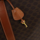 CELINE Macadam Boston Bag PVC Leather Brown Gold Tone Auth 192843A-10