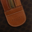CELINE Macadam Boston Bag PVC Leather Brown Gold Tone Auth 192843A-20