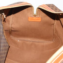 CELINE Macadam Boston Bag PVC Leather Brown Gold Tone Auth 192843A-23