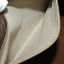 CELINE Macadam Boston Bag PVC Leather Brown Gold Tone Auth 192843A-25
