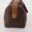 CELINE Macadam Boston Bag PVC Leather Brown Gold Tone Auth 192843A-4