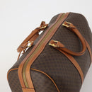 CELINE Macadam Boston Bag PVC Leather Brown Gold Tone Auth 192843A-6