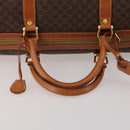 CELINE Macadam Boston Bag PVC Leather Brown Gold Tone Auth 192843A-7