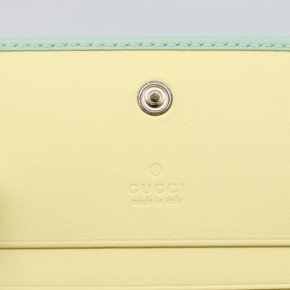 GUCCI Compact Wallet Bifold Wallet Leather Green 790055 Auth 192845M
