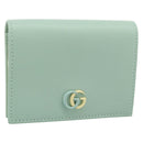 GUCCI Compact Wallet Bifold Wallet Leather Green 790055 Auth 192845M-1