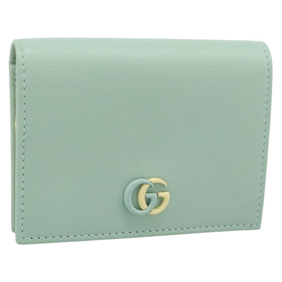 GUCCI Compact Wallet Bifold Wallet Leather Green 790055 Auth 192845M