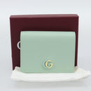 GUCCI Compact Wallet Bifold Wallet Leather Green 790055 Auth 192845M-12