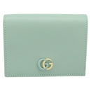 GUCCI Compact Wallet Bifold Wallet Leather Green 790055 Auth 192845M-13